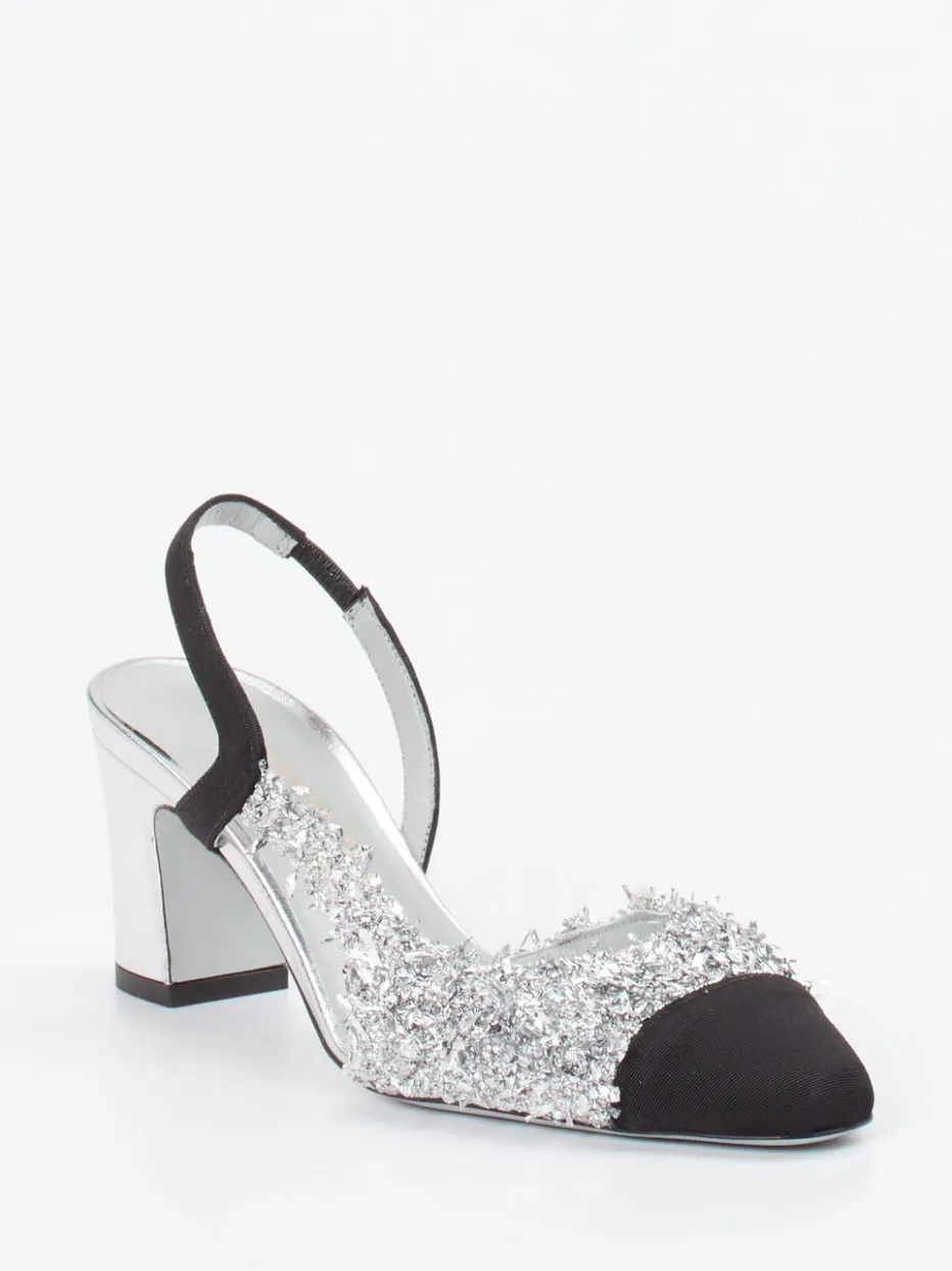 – Slingpumps aus Metallicleder Silber*Konstantin Starke Outlet