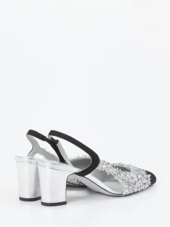 – Slingpumps aus Metallicleder Silber*Konstantin Starke Outlet