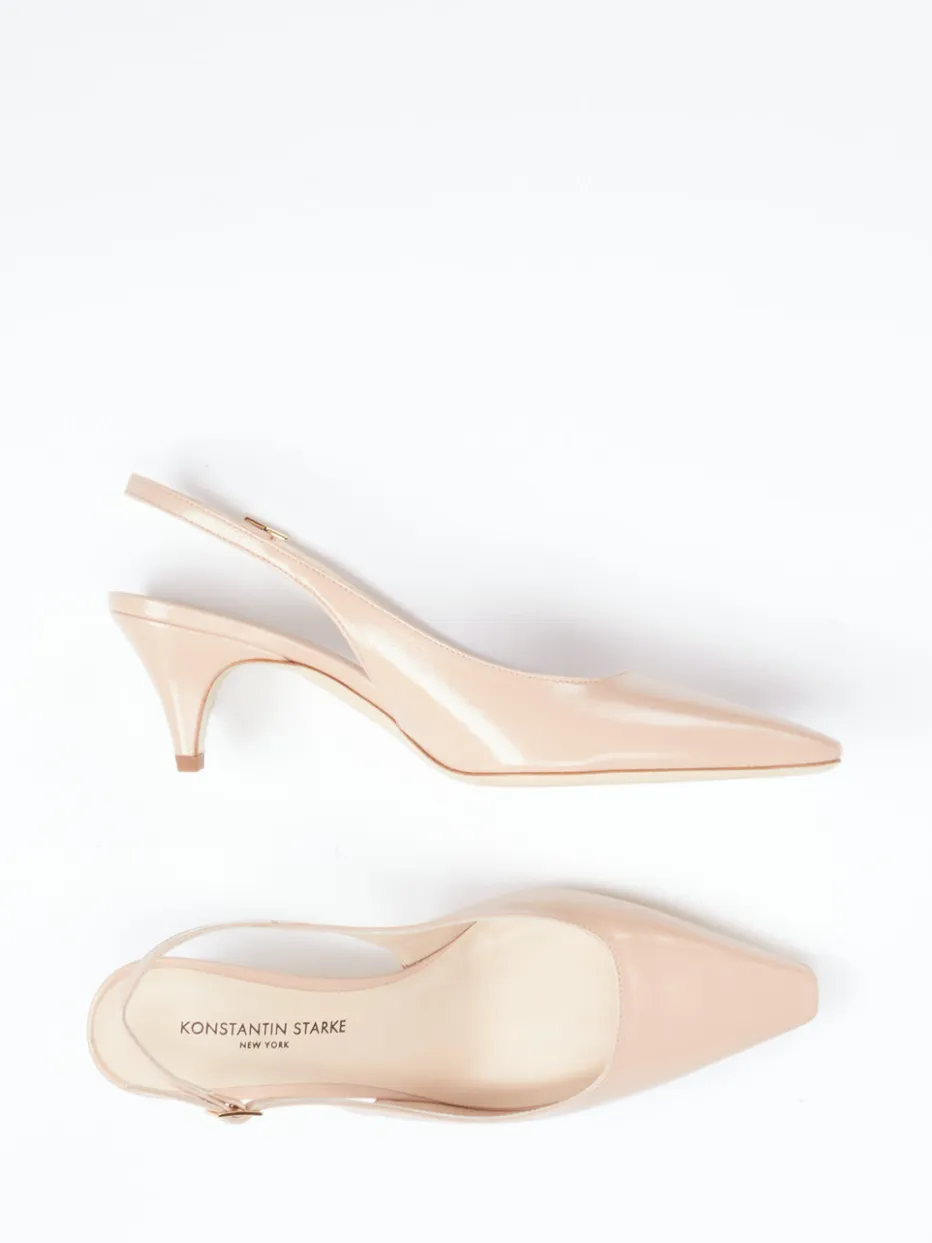 – Slingpumps aus Lack-Ziegenleder Nude*Konstantin Starke Online