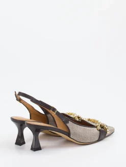 – Slingpumps aus Textil mit Schmuckdetail*Konstantin Starke