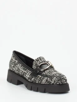 Damen Konstantin Starke – Slipper aus Bouclé und Glattleder