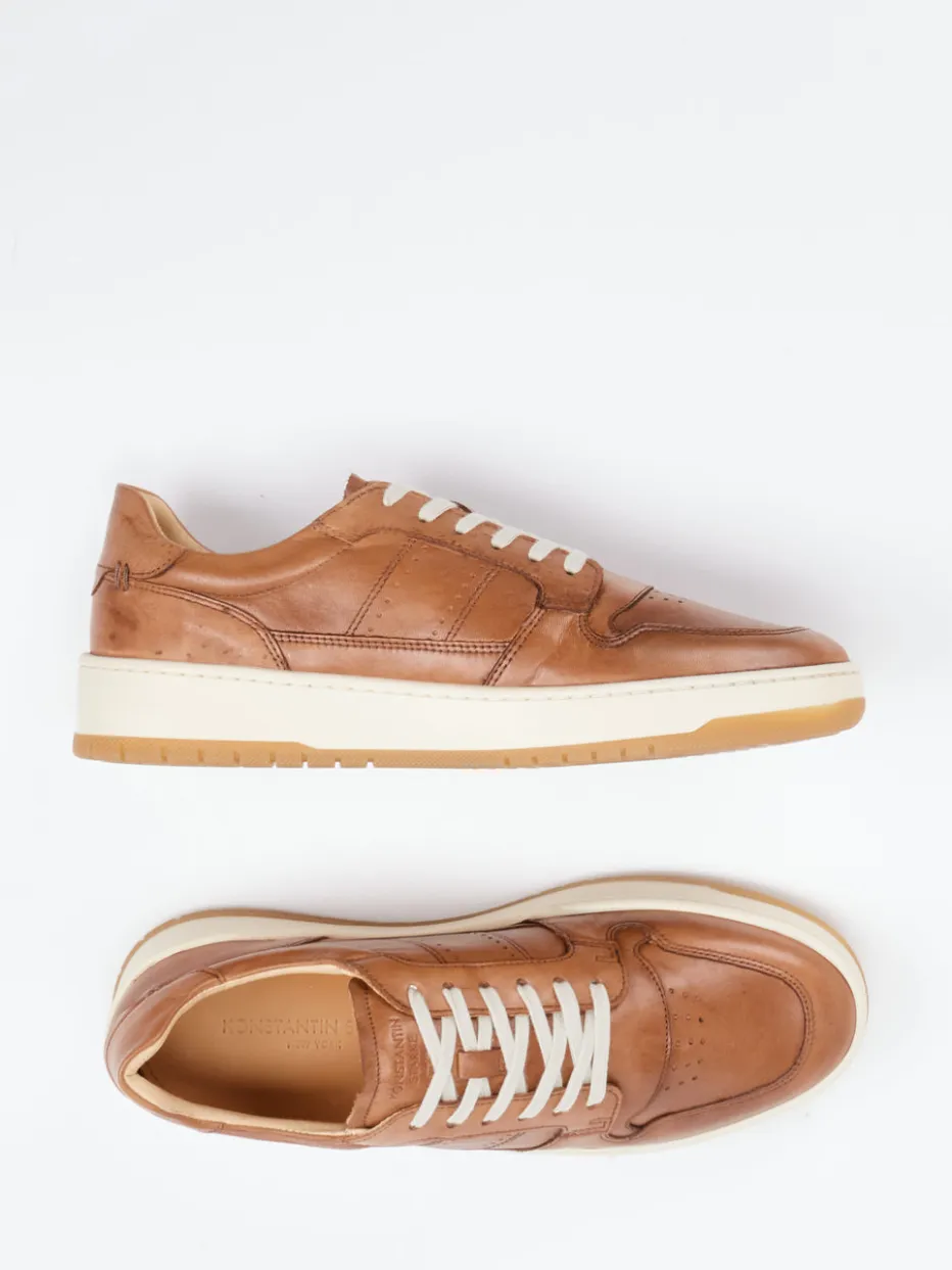 – Sneaker aus Kalbleder cognacfarben*Konstantin Starke New
