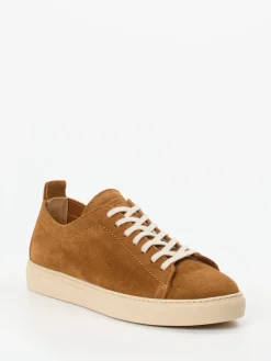 Herren Konstantin Starke – Sneaker aus Veloursleder cognac