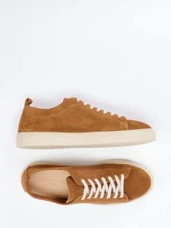 Herren Konstantin Starke – Sneaker aus Veloursleder cognac