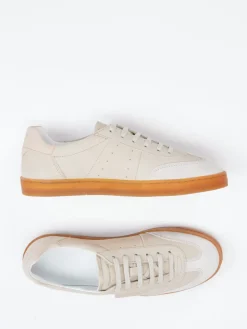 – Sneaker aus Velours- und Glattleder Beige*Konstantin Starke New