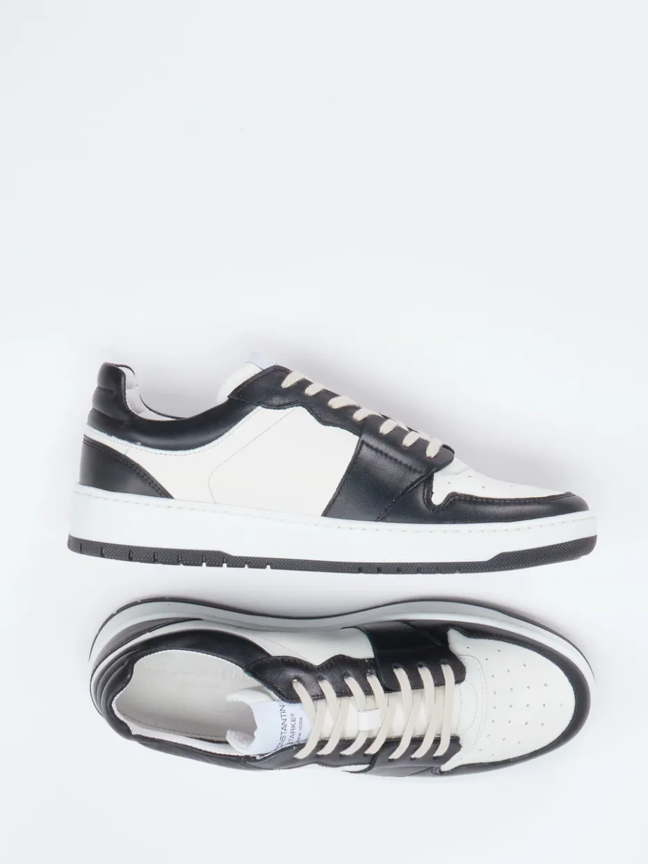 – Sneaker aus Kalbleder Offwhite-Schwarz*Konstantin Starke