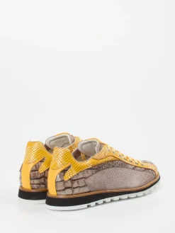 Herren Konstantin Starke – Sneaker aus geprägtem Leder senfgelb