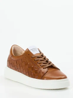Herren Konstantin Starke – Sneaker aus Flechtleder Cognac