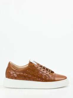 Herren Konstantin Starke – Sneaker aus Flechtleder Cognac