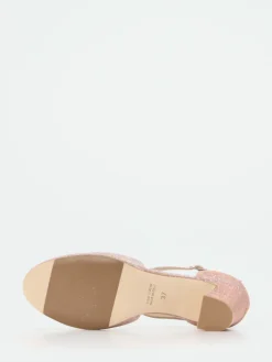 Damen Konstantin Starke – Spangenpumps aus Glitzermaterial Roségold