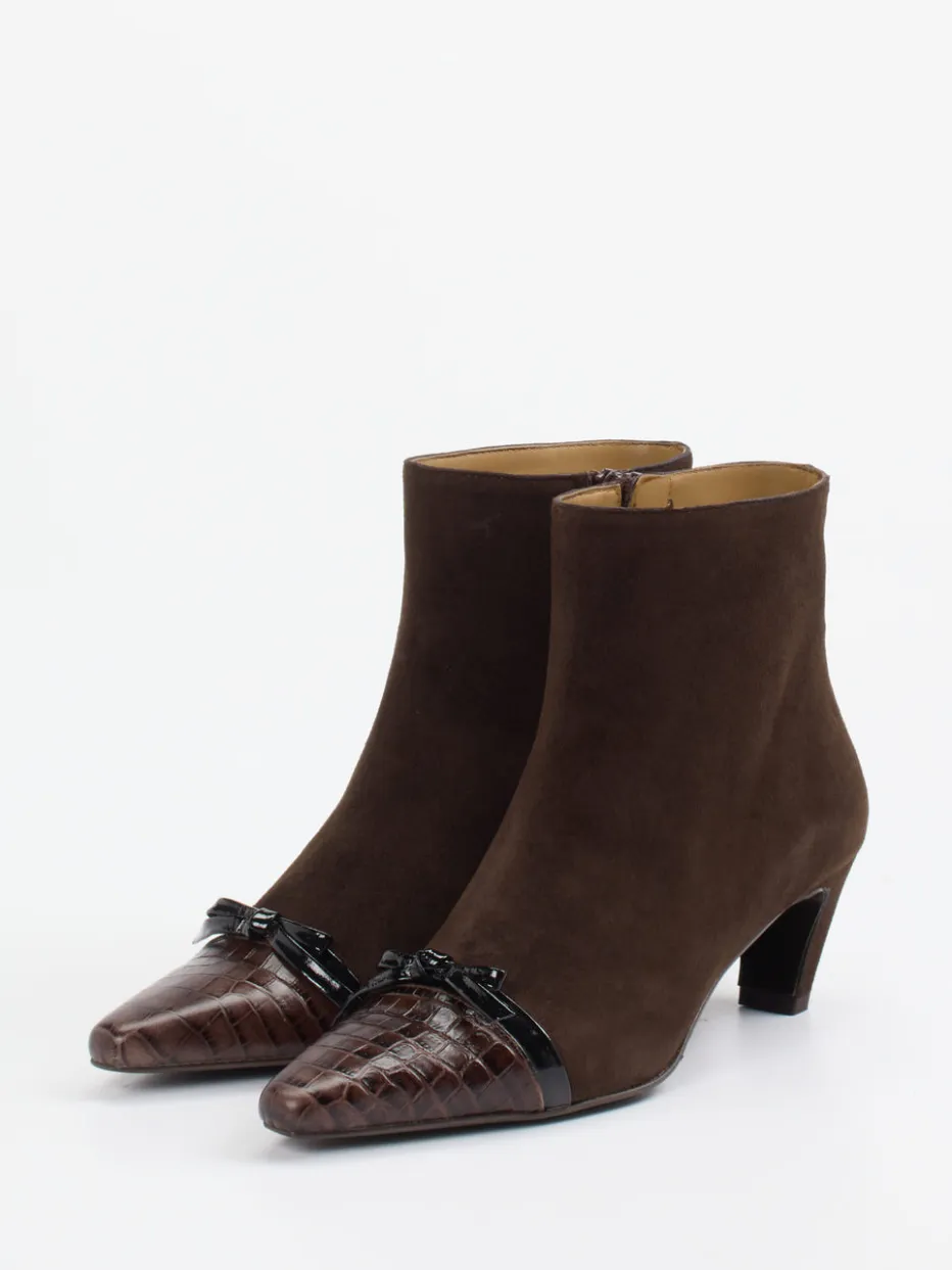 Damen Konstantin Starke – Stiefeletten aus Veloursleder Dunkel