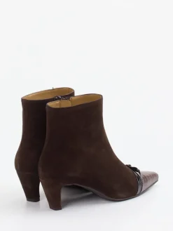 Damen Konstantin Starke – Stiefeletten aus Veloursleder Dunkel