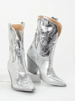 Damen Konstantin Starke – Stiefeletten aus Metallic-Leder