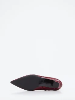 – Stiefelette aus Reptilleder Bordeaux*Konstantin Starke