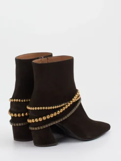 – Stiefelette aus Veloursleder Dunkel*Konstantin Starke Sale