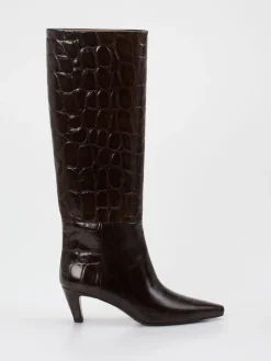 Damen Konstantin Starke – Stiefel aus geprägtem Leder Dunkel