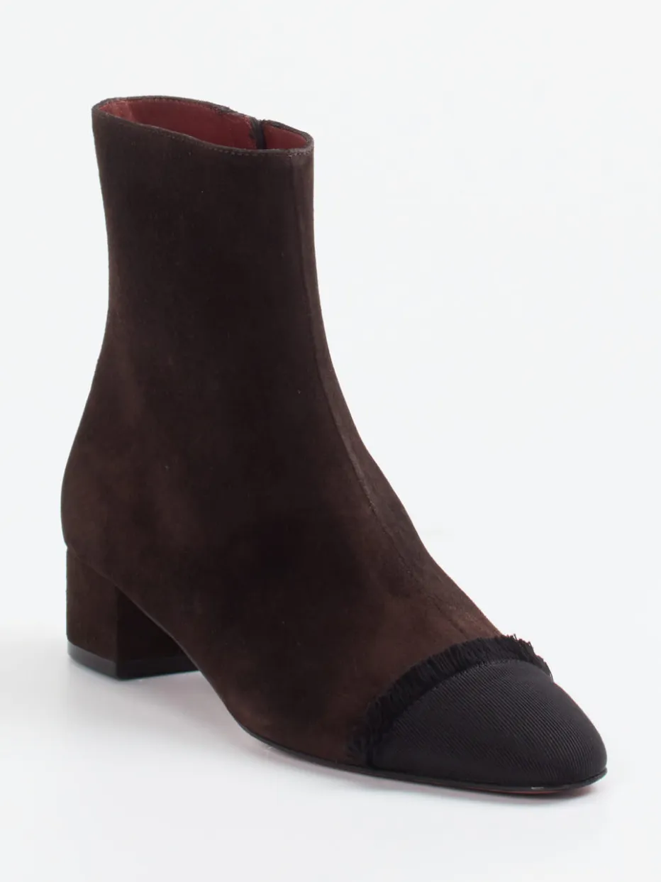 Damen Konstantin Starke – Stiefelette aus Veloursleder dunkel