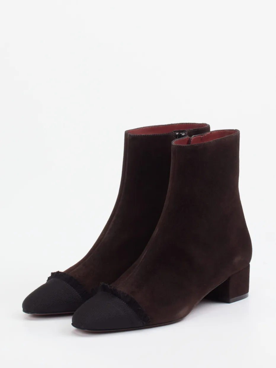 Damen Konstantin Starke – Stiefelette aus Veloursleder dunkel