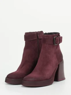 Damen Konstantin Starke – Stiefeletten aus Veloursleder Bordeaux