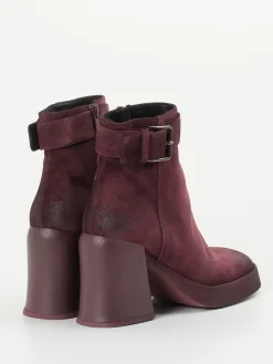 Damen Konstantin Starke – Stiefeletten aus Veloursleder Bordeaux
