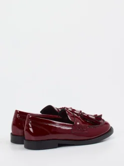 Damen Konstantin Starke – Tassel Loafer aus Lackleder Bordeaux