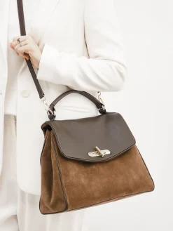 Damen Konstantin Starke – Top-Handle-Bag aus Kalbleder Cognac