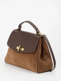 Damen Konstantin Starke – Top-Handle-Bag aus Kalbleder Cognac