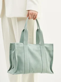 Damen Konstantin Starke – Tote Bag aus Veloursleder Salbei