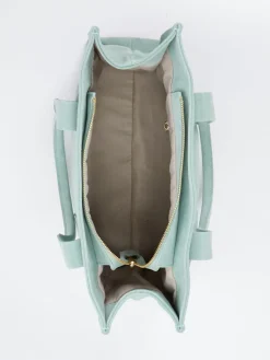 Damen Konstantin Starke – Tote Bag aus Veloursleder Salbei