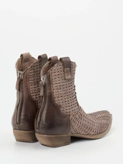 – Western-Stiefelette aus Flechtleder Taupe*Konstantin Starke Sale