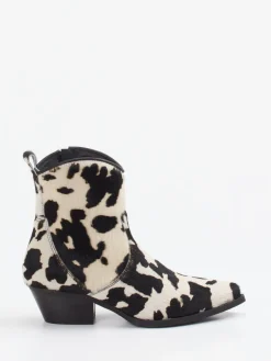 Damen Konstantin Starke – Western-Stiefeletten aus Ponyfell