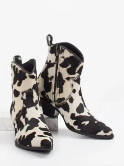 Damen Konstantin Starke – Western-Stiefeletten aus Ponyfell