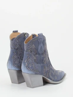 Damen Konstantin Starke – Western-Stiefelette aus Veloursleder