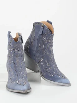 Damen Konstantin Starke – Western-Stiefelette aus Veloursleder