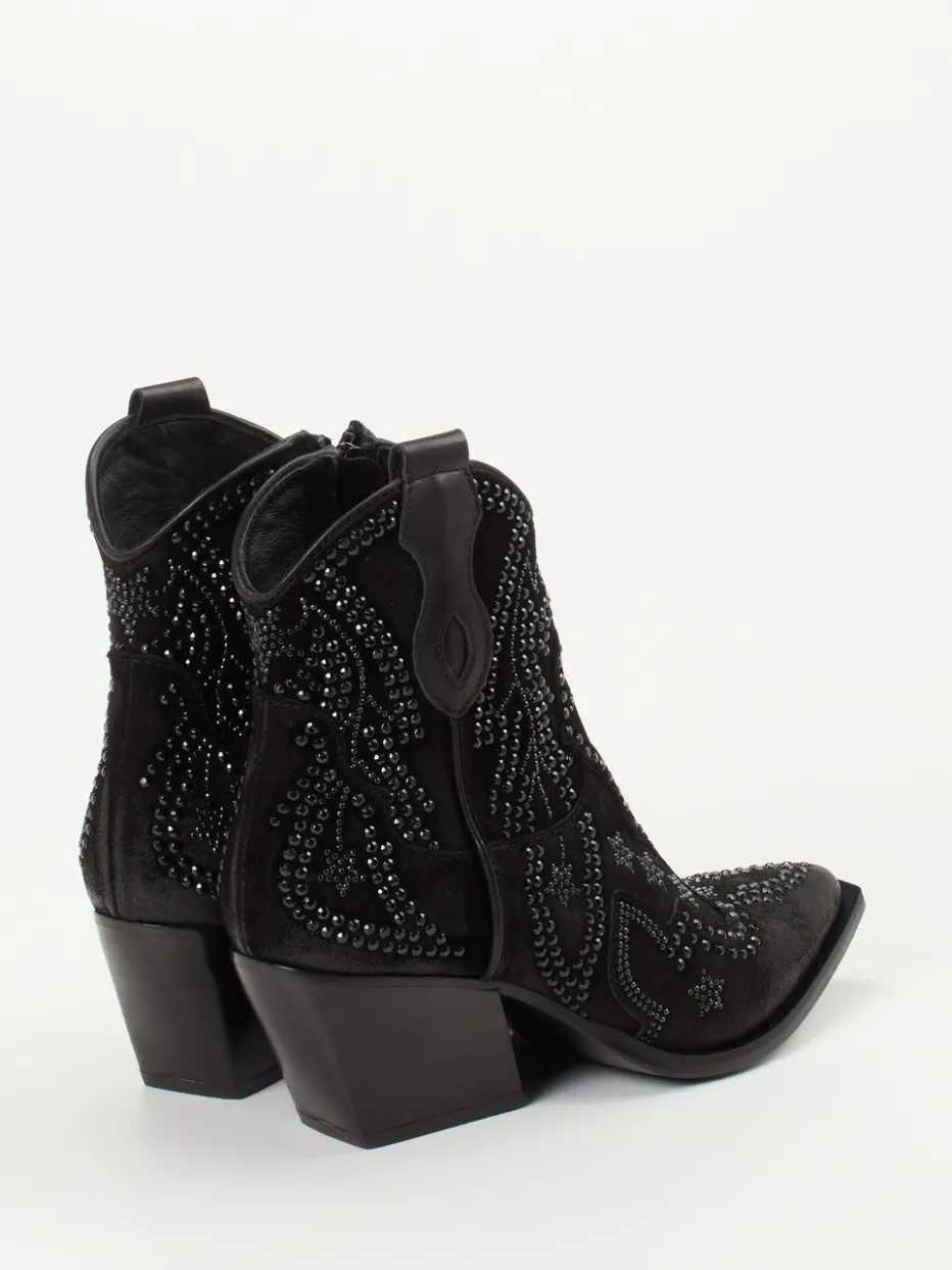 – Western-Stiefeletten aus Veloursleder*Konstantin Starke New