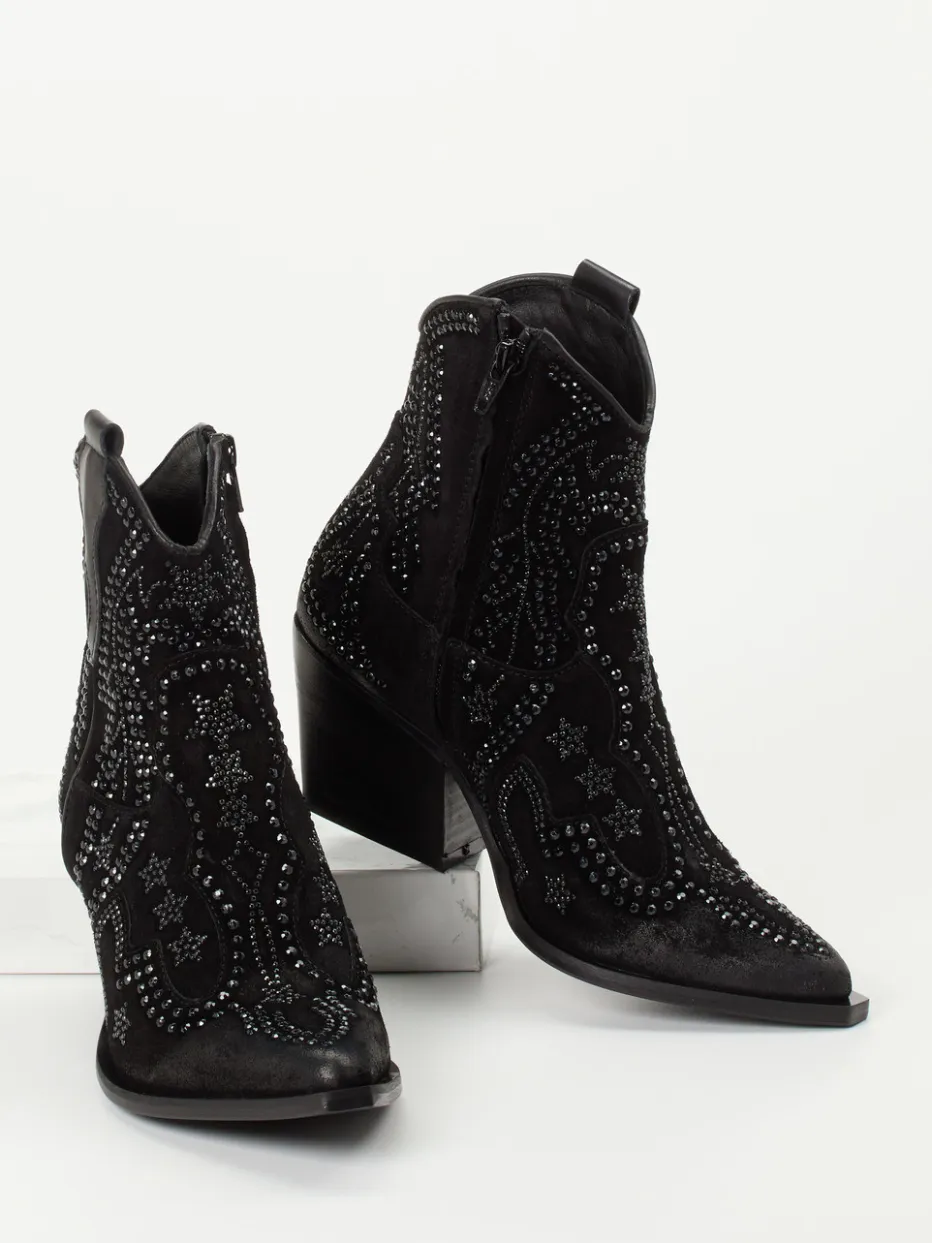 – Western-Stiefeletten aus Veloursleder*Konstantin Starke New