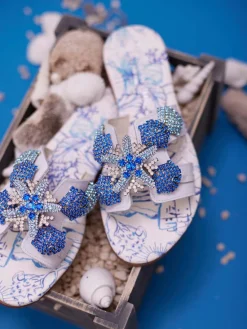 Damen Konstantin Starke – Zehensandalen aus Lammleder Weiß-