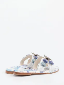 Damen Konstantin Starke – Zehensandalen aus Lammleder Weiß-