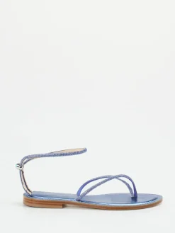 – Zehentrenner aus Metallicleder*Konstantin Starke Sale