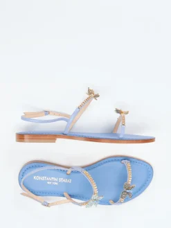 Damen Konstantin Starke – Zehentrenner-Sandale aus Metallicleder