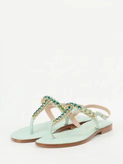 – Zehentrenner aus Metallicleder mint*Konstantin Starke Outlet