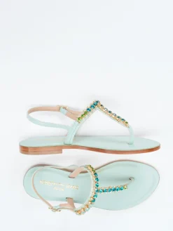 – Zehentrenner aus Metallicleder mint*Konstantin Starke Outlet