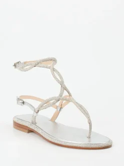 – Zehentrenner-Sandalen aus Metallicleder*Konstantin Starke Hot