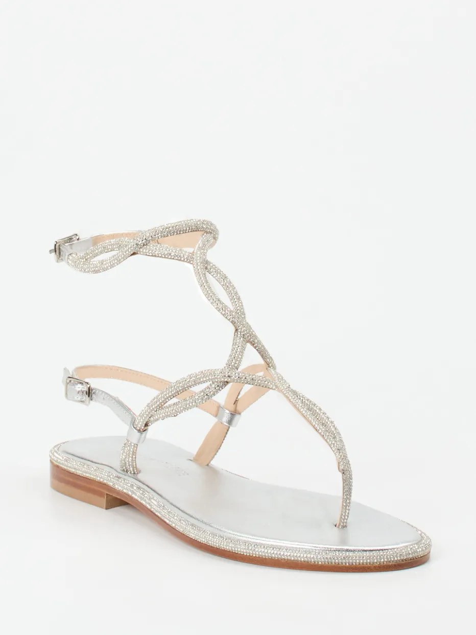– Zehentrenner-Sandalen aus Metallicleder*Konstantin Starke Hot