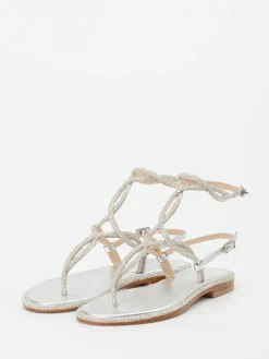 – Zehentrenner-Sandalen aus Metallicleder*Konstantin Starke Hot