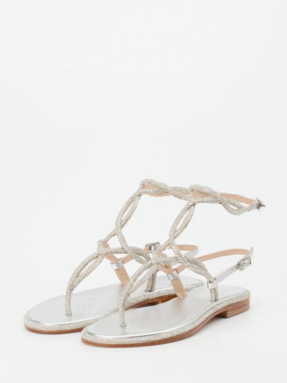 – Zehentrenner-Sandalen aus Metallicleder*Konstantin Starke Hot