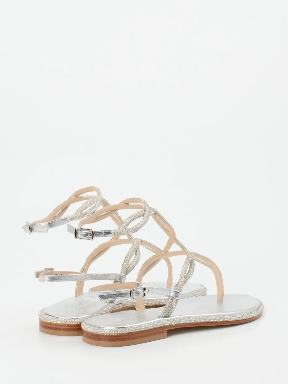 – Zehentrenner-Sandalen aus Metallicleder*Konstantin Starke Hot