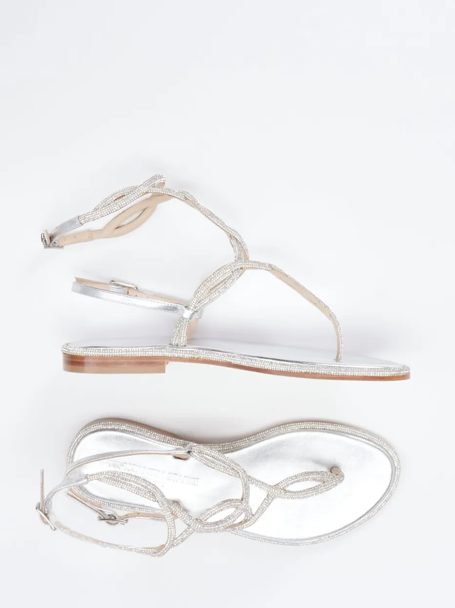 – Zehentrenner-Sandalen aus Metallicleder*Konstantin Starke Hot