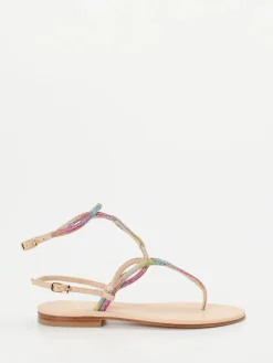 Damen Konstantin Starke – Zehentrenner-Sandale aus Metallicleder