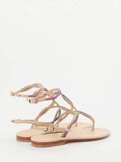 Damen Konstantin Starke – Zehentrenner-Sandale aus Metallicleder